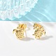 Brass Stud Earrings for Women(EJEW-G464-03G)-1