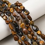 Natural Pietersite Beads Strands, Nuggets, Tumbled Stone, 8~16x7~10x4~7mm, Hole: 0.8~0.9mm, about 36~40pcs/strand, 15.75~15.83''(40~40.2cm)(G-A286-A01-02)