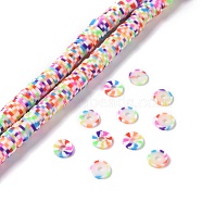 Handmade Polymer Clay Beads Strands, for DIY Jewelry Crafts Supplies, Heishi Beads, Disc/Flat Round, Mixed Color, 8x0.5~1mm, Hole: 2mm, about 320~447pcs/strand, 15.75 inch~16.14 inch(40~41cm)(CLAY-R091-8mm-02)