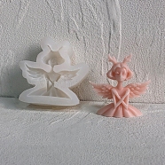 Angel & Fairy Candle Silicone Molds, For Scented Candle Making, Angel & Fairy, 9x8.5x2.8cm(DIY-L072-010A)