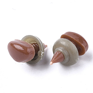 Craft Plastic Doll Noses, Safety Noses, Coconut Brown, 11x14mm, Pin: 6mm(KY-R072-08D)