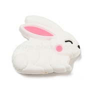 Silicone Focal Beads, Rabbit, 25x29x8mm, Hole: 2mm(SIL-R146-02B)