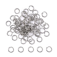 304 Stainless Steel Jump Rings, Open Jump Rings, Stainless Steel, 18 Gauge, 8x1mm, Inner Diameter: 6mm(STAS-R049-8x1mm)