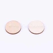 Wooden Cabochon, for Jewelry Making, Unfinished Wood Slices, Flat Round, BurlyWood, 25x2.5mm, about 50pcs/bag(WOOD-WH0104-23B)