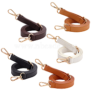 Elite 5Pcs 5 Colors Adjustable PU Leather Bag Shoulder Straps, with Alloy Swivel Clasps, Mixed Color, 71.5~132x1.85cm, 1pc/color(FIND-PH0017-08)