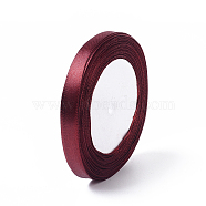 Single Face Satin Ribbon, Polyester Ribbon, Dark Red, 3/8 inch(10mm), about 25yards/roll(22.86m/roll), 10rolls/group, 250yards/group(228.6m/group)(RC10mmY048)