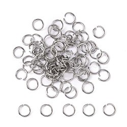 Tarnish Resistant 304 Stainless Steel Jump Rings, Open Jump Rings, Stainless Steel, 18 Gauge, 8x1mm, Inner Diameter: 6mm(STAS-R049-8x1mm)