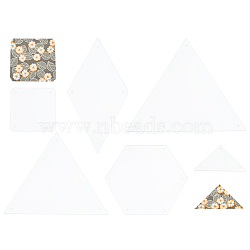 Acrylic Quilting Templates, DIY Patchwork Sewing Crafts, Mixed Shapes, 86x44x2.5mm, Hole: 2.6mm(DIY-WH0430-786B)