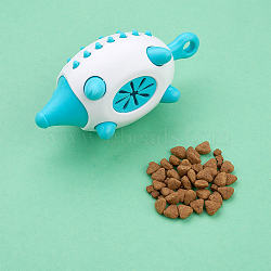 Silicone Dog IQ Treat Hedgehog, Pet Food Dispenser, Dog Chew Toy, for Medium Large Breeds, Deep Sky Blue, 147x70x66mm(JX423A)