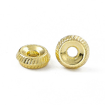 Rack Plating Alloy Spacer Beads, Disc, Light Gold, 5x2mm, Hole: 1.2mm