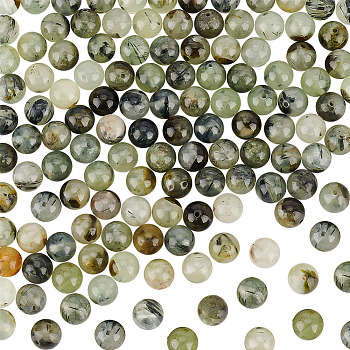 2 Strands Natural Prehnite Beads Strands, Round, Grade AB, 6mm, Hole: 1mm, about 67pcs/strand, 15.3 inch(39cm)