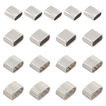 Elite 40Pcs 4 Style 304 Stainless Steel Spacer Beads, Rectangle, Stainless Steel Color, 8~10x8.8~13.5x4.8~8mm, Hole: 7.7~11.5x3.5~5.5mm, 10pcs/style