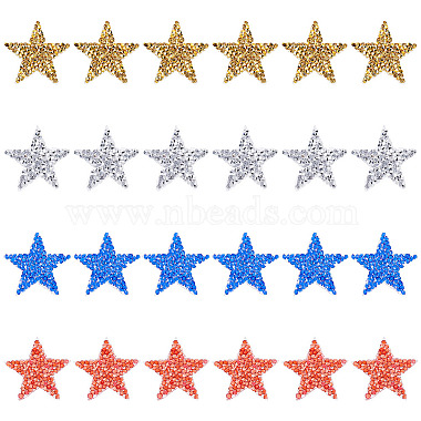 Mixed Color Glass Rhinestone Cloth Patches