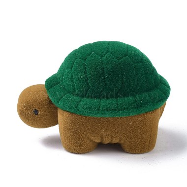 Dark Green Tortoise Velvet Ring Box