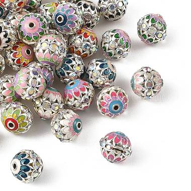 Brass & Alloy & Rhinestone Enamel Beads(RB-CBA973B-11D-P)-1