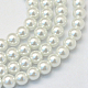 Baking Painted Pearlized Glass Pearl Round Bead Strands(HY-Q330-8mm-01)-1