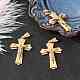 Or 304 acier inoxydable croix crucifix gros pendentifs pour Pâques(STAS-V0493-79B)-4