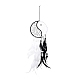 Yin Yang Woven Net/Web with Feather Pendant Decoration(HJEW-I012-01)-1