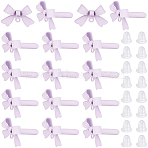40Pcs Alloy Stud Earring Findings, with 925 Sterling Silver Pins and Loop, Bowknot, with 80Pcs Plastic Ear Nuts, Plum, 4~11x4~15x4mm, Hole: 1~1.2mm, Pin: 0.7mm(EJEW-SP0001-07B)