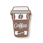 Coffee Theme Silicone Beads, Focal Beads, Takeout Coffee, Camel, 30x21x7mm, Hole: 2mm(SL-CBACE28-01A)