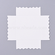 Paper Pedestal, for Foldable Transparent PVC Boxes, White, 9.7x9.7x0.05cm, Folded: 5.7x5.7x2cm(CON-WH0072-21A)