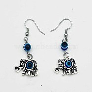 Fashionable Demon Evil Eye Earrings Trendy Style, Elephant, Silver(LX5243-5)