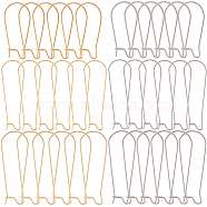 180Pcs 6 Style 304 Stainless Steel Hoop Earring Findings, Kidney Ear Wire, Golden & Stainless Steel Color, 22~39x11.5~13.5x0.7mm, 21 Gauge, Pin: 0.7mm, 30Pcs/style(STAS-SC0005-23)