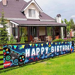 Polyester Hanging Banners Children Birthday, Birthday Party Idea Sign Supplies, Happy Retirement, Black, 300x50cm(AJEW-WH0190-027)