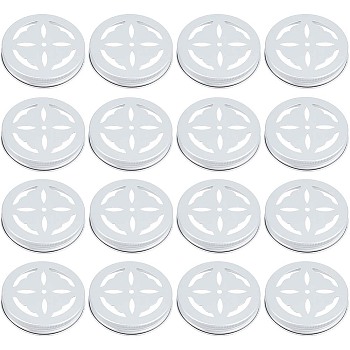 Aluminum Screw Cover, Scented Candle Lid, Flat Round, Butterfly Pattern, 71x13mm, Inner Diameter: 67mm