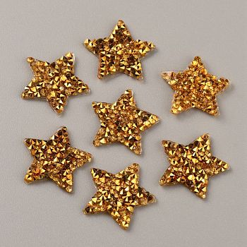 Star Hotfix Rhinestone, Resin Rhinestone, Costume Accessories, Sewing Craft Decoration, Light Topaz, 20~21x20~21x2mm