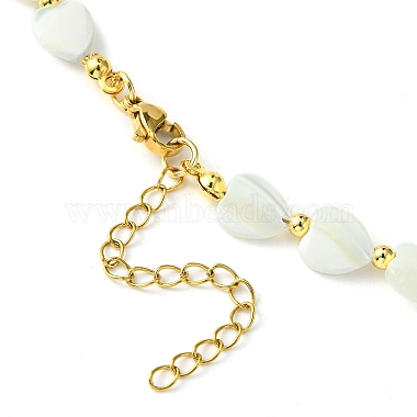 Ожерелья из бисера из натуральных ракушек и сплавов для женщин(NJEW-TA00129)-5