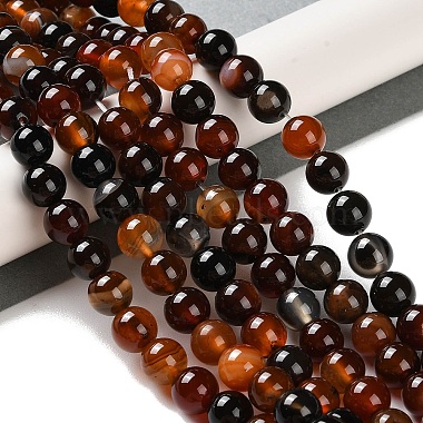 agate à rayures naturelles / brins de perles d'agate(G-Z060-A01-B13)-2