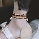 perles de graines de verre scintillantes 5 bracelet de cheville en couches(AJEW-SW00006-04)-5