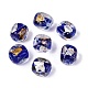 la main d'or et d'argent des perles de verre feuille(FOIL-Q003-01C)-1