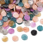 Opaque Acrylic Beads, Flat Round, Mixed Color, 11.5~12x3mm, Hole: 1.2mm, about 1500~1580pcs/500g(MACR-C037-08A)