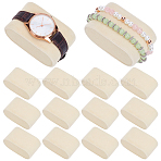Velvet Bracelet Pillow Jewelry Displays, for Jewelry Bracelet & Watch Displays, Oval, Beige, 7.1x4.3x3.6cm(FIND-WH0199-312A)