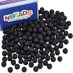 Natural Lava Rock Beads, Round, 8~8.5mm, Hole: 1mm, about 180pcs/box(G-NB0001-02)