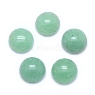 Natural Green Aventurine Cabochons, Flat Round, 8x3~4mm(G-E492-H-28)