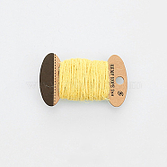 Jute Cord, Jute String, Jute Twine, 3 Ply, for Jewelry Making, Champagne Yellow, 2mm, about 10.93 yards(10m)/board(OCOR-WH0016-06M)