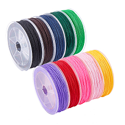 Braided Nylon Threads, Mambo Thread, for Jewelry Making, Mixed Color, 1.5mm, about 18m/roll
, 10 colors, 1roll/color, 10rolls/Set(NWIR-PH0001-50)