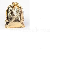 PandaHall Elite 40Pcs Organza Bags, Rectangle, Gold, 180x130mm(TP-PH0001-12A)