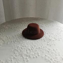 Mini Cloth Doll Hat Base, with Polyester Rope, for DIY Doll Makings Decorations Accessoriesries, Coconut Brown, 100x30mm(WG32479-05)