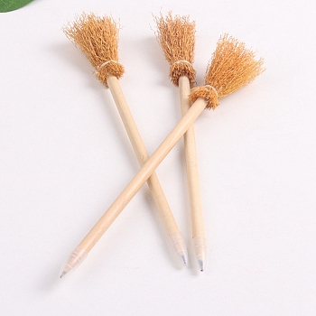 Wooden Magic Wand Pencils, Witch Broom Pencils, Moccasin, 200x10mm