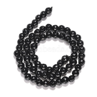 Black Stone Beads Strands(G-I087-6mm)-3