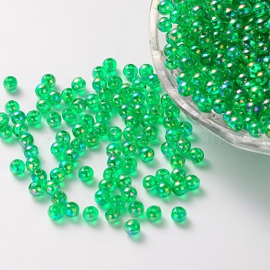 8mm LimeGreen Round Acrylic Beads