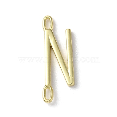 Real 18K Gold Plated Letter N Brass Links