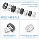 18Pcs 18 Style 201 Stainless Steel Plain Band Ring for Women(RJEW-UN0002-49)-5