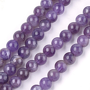 Natural Amethyst Beads Strands, Round, 6mm, Hole: 0.8mm, about 62~65pcs/strand, 15.3 inch(G-S333-6mm-020)