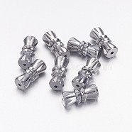 Brass Screw Clasps, Perfect Ending for Your Jewelry, Platinum Color, 12x5mm, Hole: 0.5mm(X-KK88)