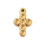 Ion Plating(IP) 304 Stainless Steel Pendant Rhinestone Settings, Religion Cross, Real 18K Gold Plated, Fit For 2mm Rhinestone, 15.5x9.5x2mm, Hole: 1.2mm(STAS-F282-09G)